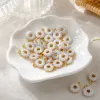 White frosting doughnut pendant, cute cartoon dessert accessory, couple necklace, birthday gift for girls details Picture
